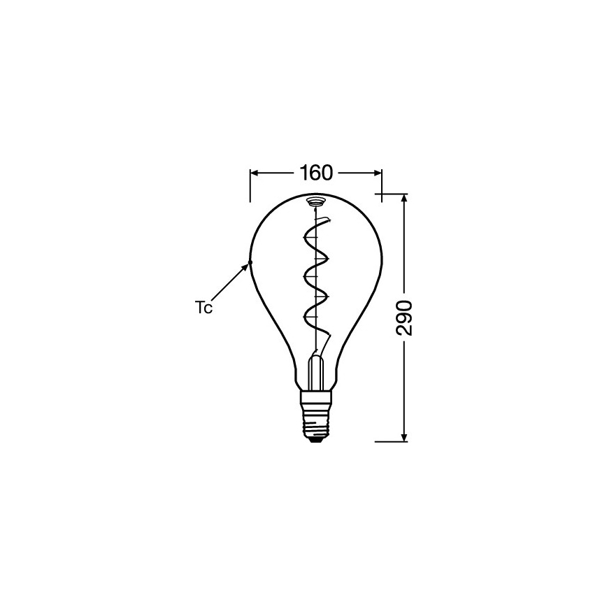 LED Bulb Vintage Filament E27/4W/230V 1800K - Osram