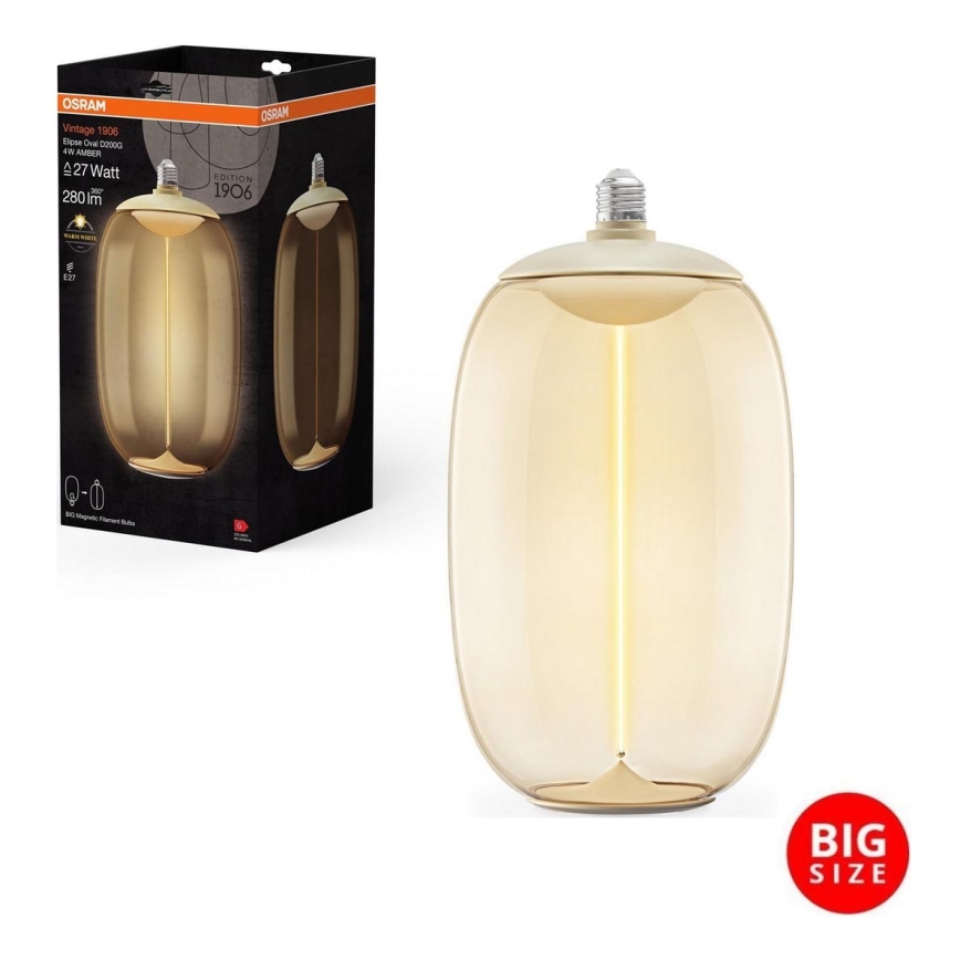 LED Bulb VINTAGE FILAMENT E27/4W/230V 2700K - Osram