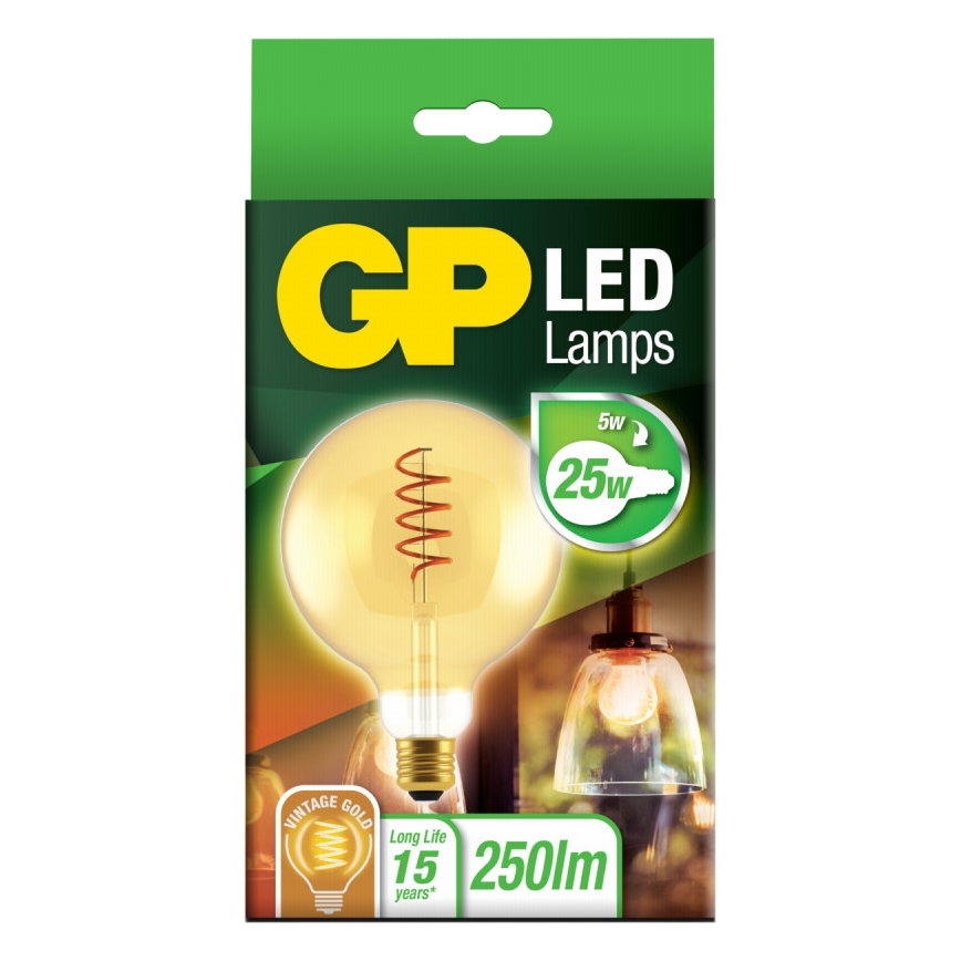 LED Bulb VINTAGE G125 E27/5W/230V 2000K - GP