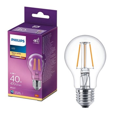 LED Bulb VINTAGE Philips A60 E27/4,3W/230V 2700K