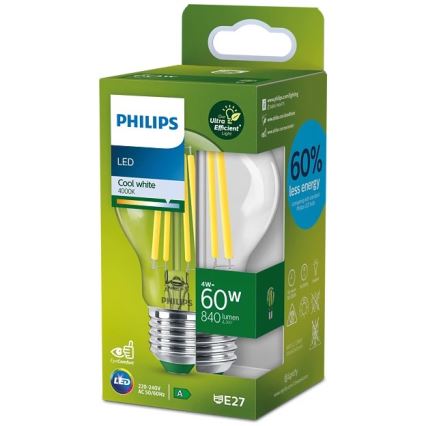 LED Bulb VINTAGE Philips A60 E27/4W/230V 4000K