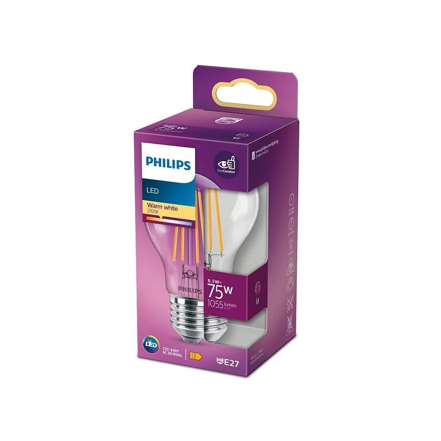 LED Bulb VINTAGE Philips A60 E27/8,5W/230V 2700K