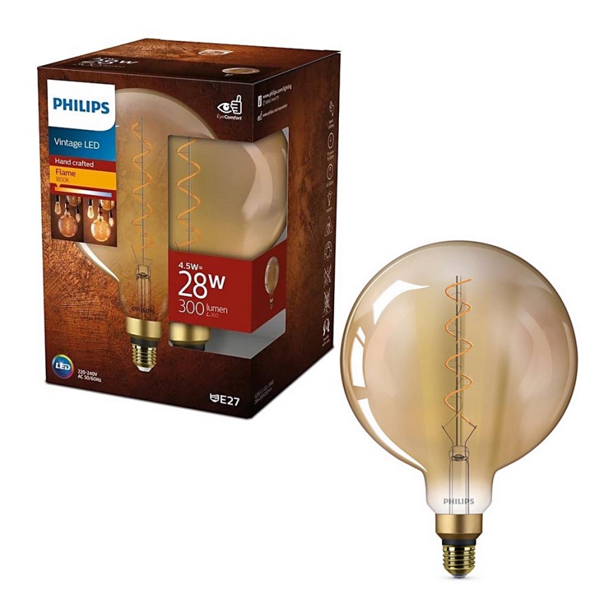 LED Bulb VINTAGE Philips E27/4,5W/230V 1800K