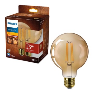 LED Bulb VINTAGE Philips G95 E27/3,1W/230V 1800K