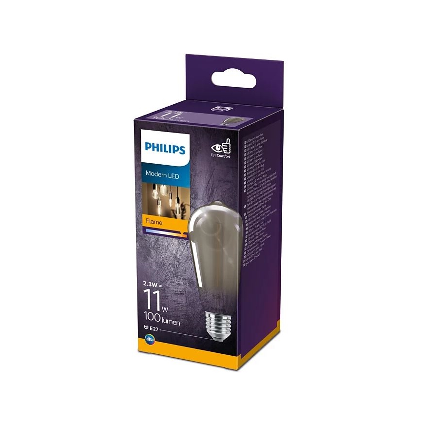 LED Bulb VINTAGE Philips ST64 E27/2.3W/230V 1,800K