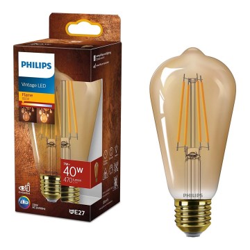 LED Bulb VINTAGE Philips ST64 E27/7W/230V 1800K