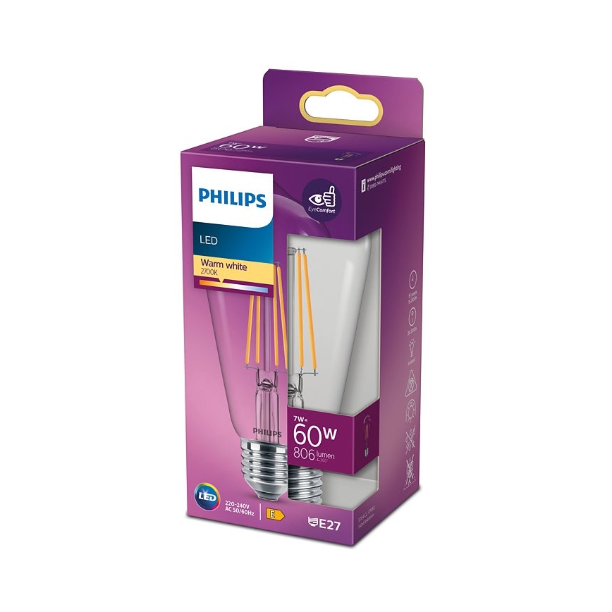 LED Bulb VINTAGE Philips ST64 E27/7W/230V 2700K
