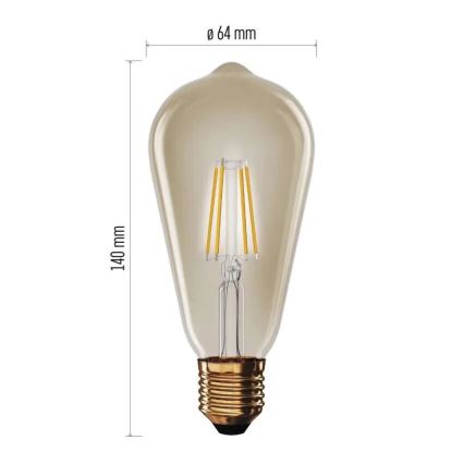 LED Bulb VINTAGE ST64 E27/4,5W/230V 2200K