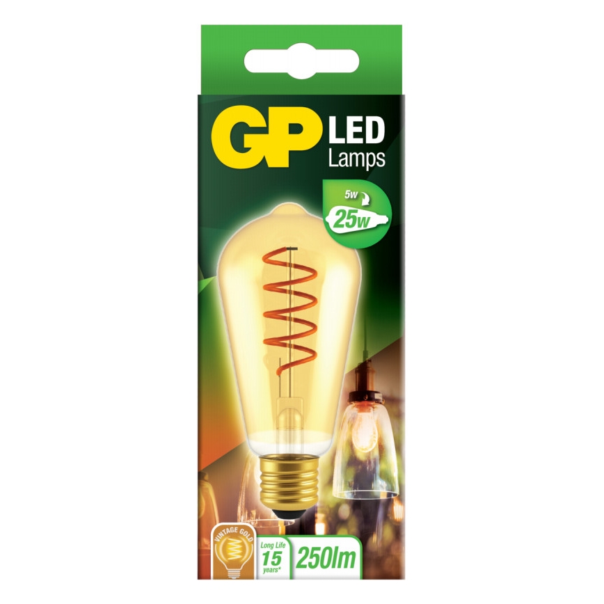 LED Bulb VINTAGE ST64 E27/5W/230V 2000K - GP