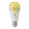 LED Bulb with a mirror spherical cap DECOR MIRROR ST64 E27/8W/230V 4200K gold