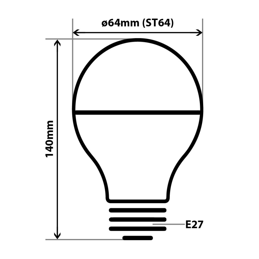 LED Bulb with a mirror spherical cap DECOR MIRROR ST64 E27/8W/230V 4200K gold