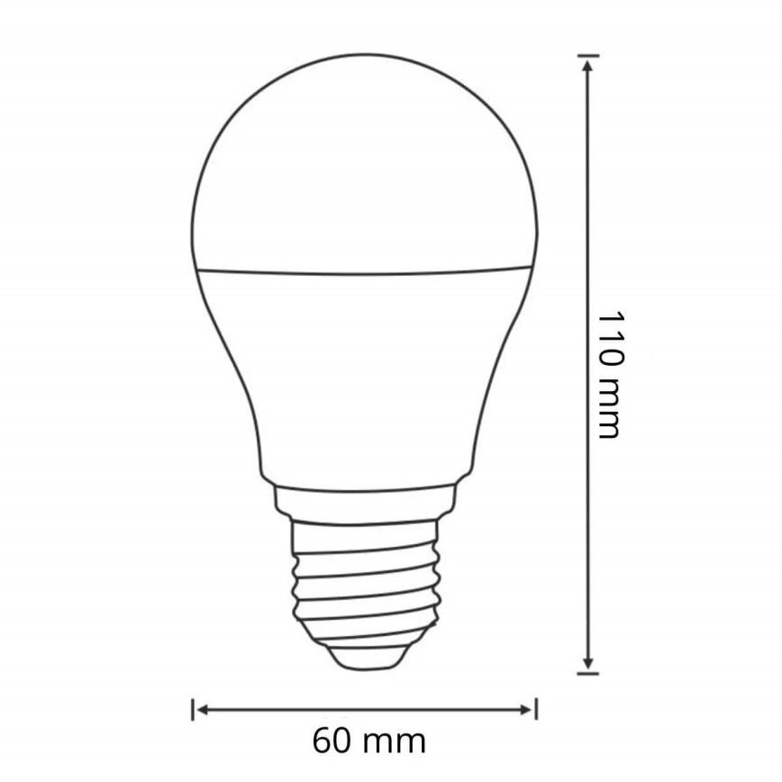 LED Bulb with a motion and dusk sensor A60 E27/8W/230V 3000K