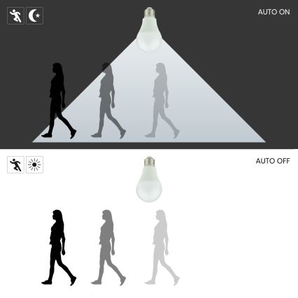 LED Bulb with a sensor A60 E27/9W/230V 3000K