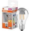 LED bulb with mirrored cap FILAMENT E27/6,5W/230V 2700K silver- Osram
