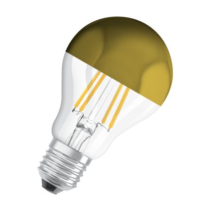LED Bulb with Mirrored Top FILAMENT E27/6,5W/230V 2700K Gold - Osram