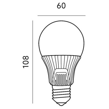 LED Bulb with Motion Sensor, E27 Base, 9W, 230V, 6500K