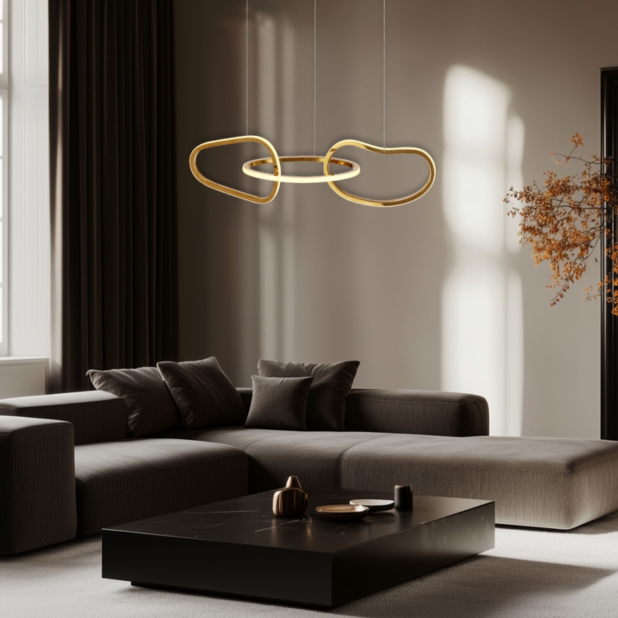 LED Cable Pendant ANNELI LED/30W/230V 80 cm, Gold