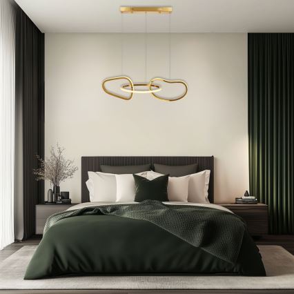 LED Cable Pendant ANNELI LED/30W/230V 80 cm, Gold