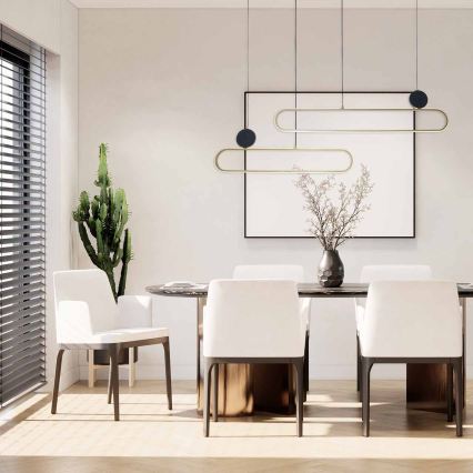 LED cable pendant FLORENTYNA LED/48W/230V 4000K gold/black