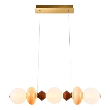 LED Cable Pendant FLORES LED/20W/230V gold/orange/brown