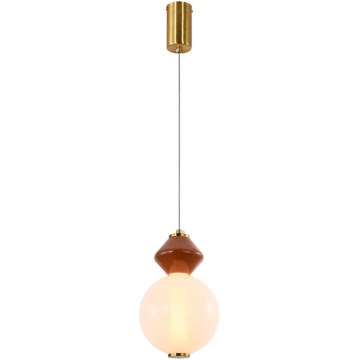 LED Cable Pendant FLORES LED/7W/230V Gold/Brown