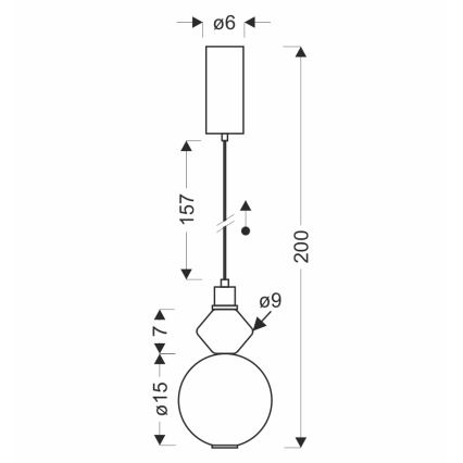 LED Cable Pendant FLORES LED/7W/230V Gold/Brown