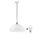 LED Cable Pendant Light 1xE27/60W/230V White/Red