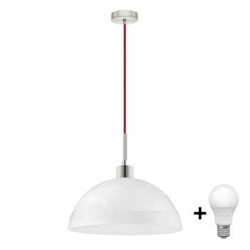 LED Cable Pendant Light 1xE27/60W/230V White/Red