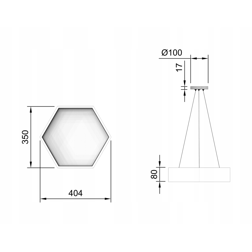 LED cable pendant light LED/20W/230V black
