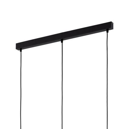LED Cable Pendant SEBO 3xE27/15W/230V Black/Smoky Beige