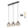 LED Cable Pendant ZULIA 3xE27/15W/230V Black/Smoked Black