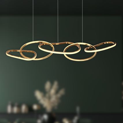 LED Cable-Suspended Chandelier ANNELI LED/45W/230V 125 cm Gold