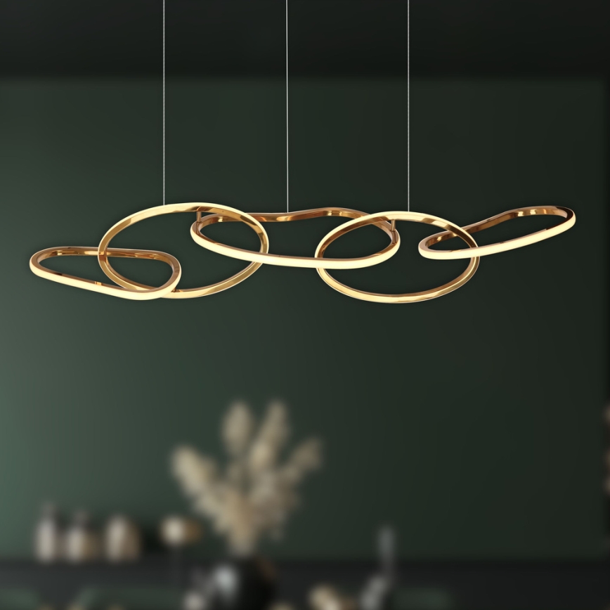 LED Cable-Suspended Chandelier ANNELI LED/45W/230V 125 cm Gold