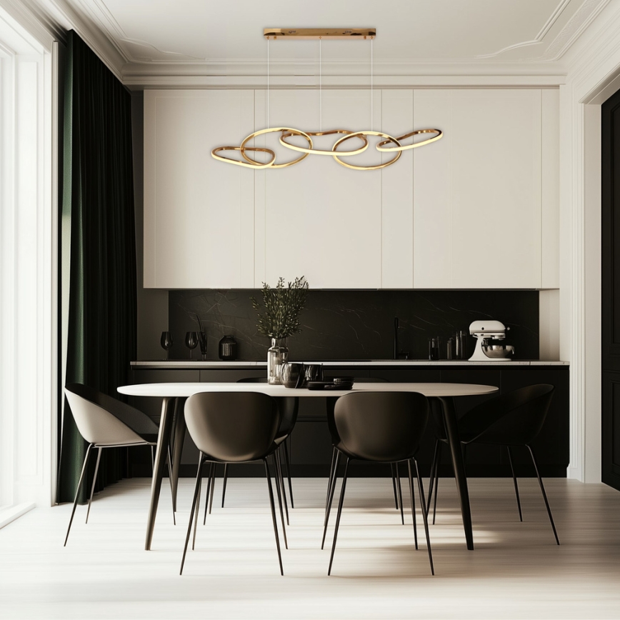 LED Cable-Suspended Chandelier ANNELI LED/45W/230V 125 cm Gold