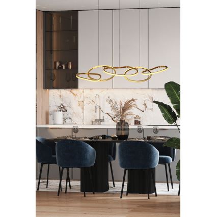 LED Cable-Suspended Chandelier ANNELI LED/45W/230V 125 cm Gold