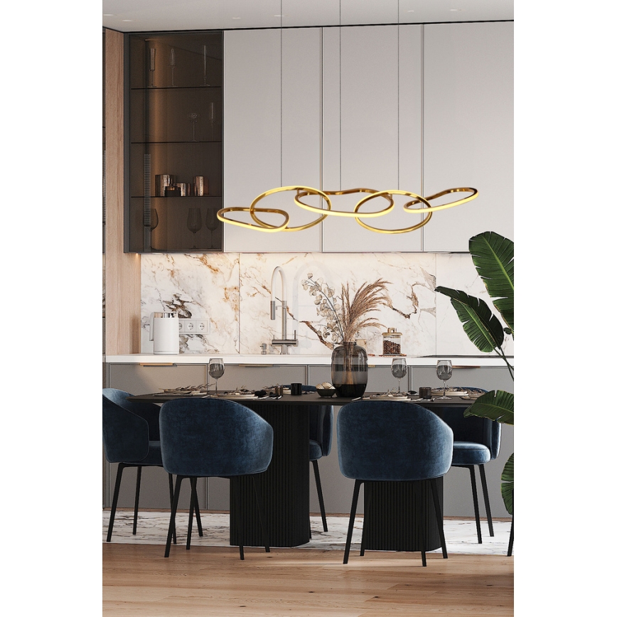 LED Cable-Suspended Chandelier ANNELI LED/45W/230V 125 cm Gold