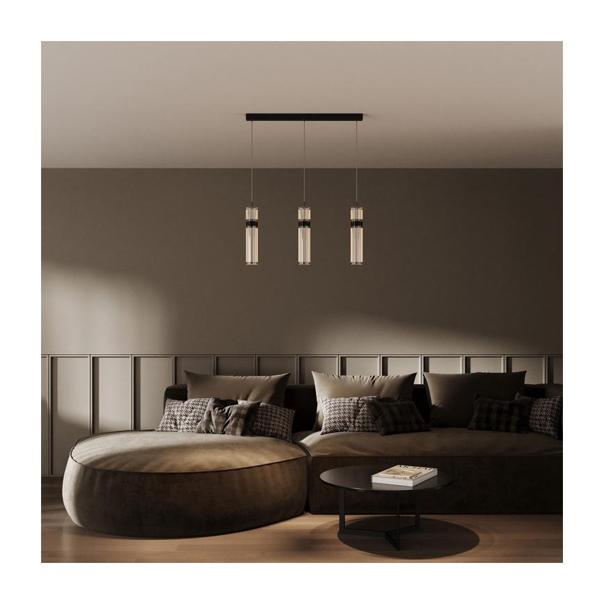 LED Cable-Suspended Pendant AMBIENTE 3xLED/6W/230V 3000/4000/6000K Black