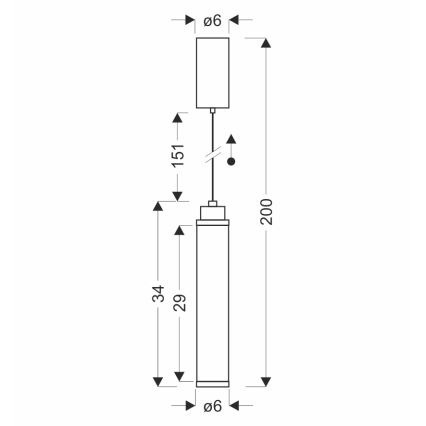 LED cable-suspended pendant CORTE LED/10W/230V Black