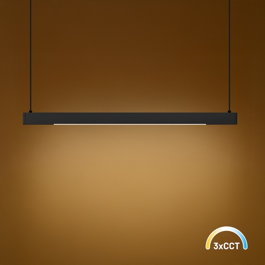 LED Cable-Suspended Pendant LINEA LED/36W/230V 3000/4000/5700K CRI 90 Black