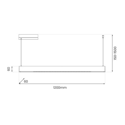 LED Cable-Suspended Pendant LINEA LED/36W/230V 3000/4000/5700K CRI 90 Black