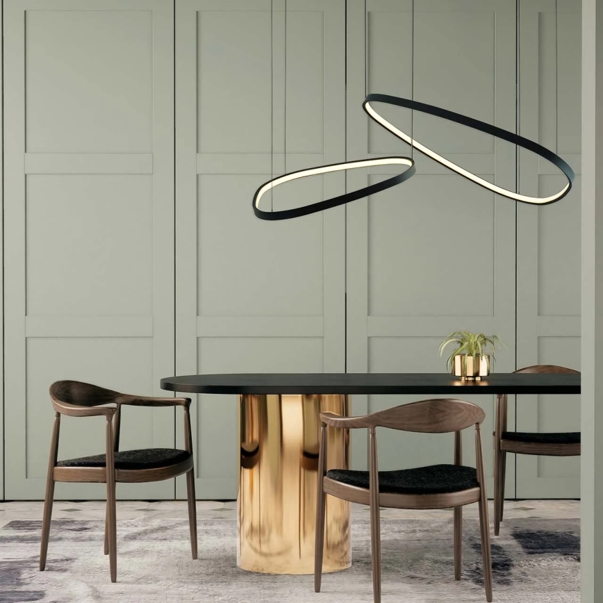 LED cable-suspended pendant MICHELLE LED/48W/230V 4000K black