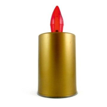 LED Candle LED/2xAA warm white 10,8 cm gold