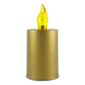 LED Candle LED/2xAA warm white 10,8 cm gold