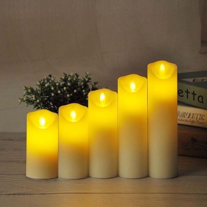 LED Candle LED/2xAA warm white 12,5 cm