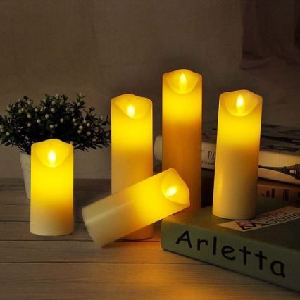 LED Candle LED/2xAA warm white 12,5 cm