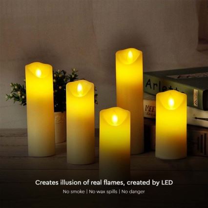 LED Candle LED/2xAA warm white 12,5 cm