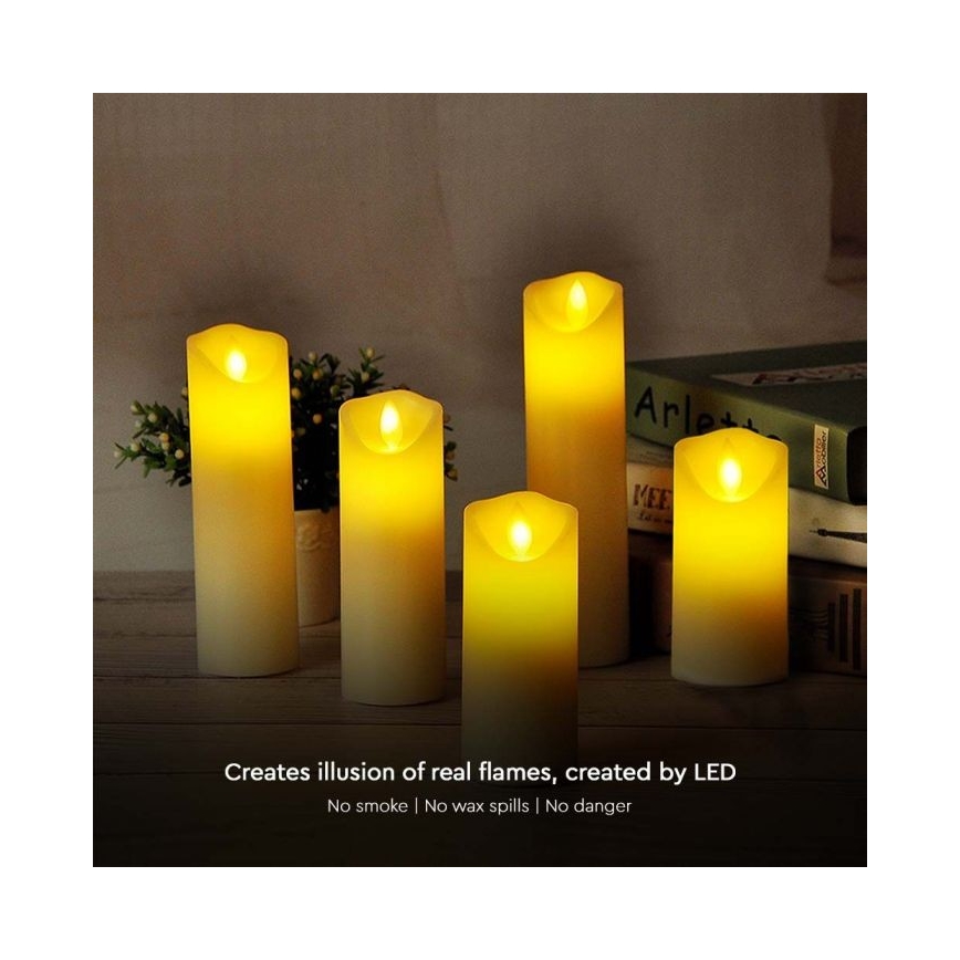 LED Candle LED/2xAA warm white 12,5 cm