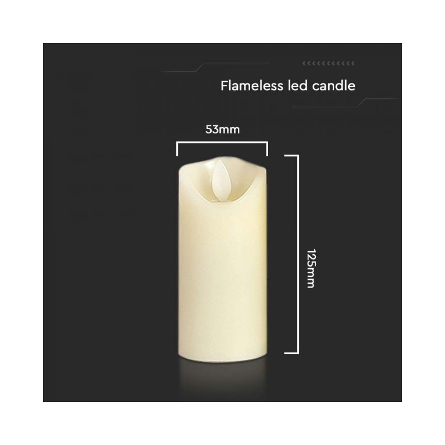 LED Candle LED/2xAA warm white 12,5 cm