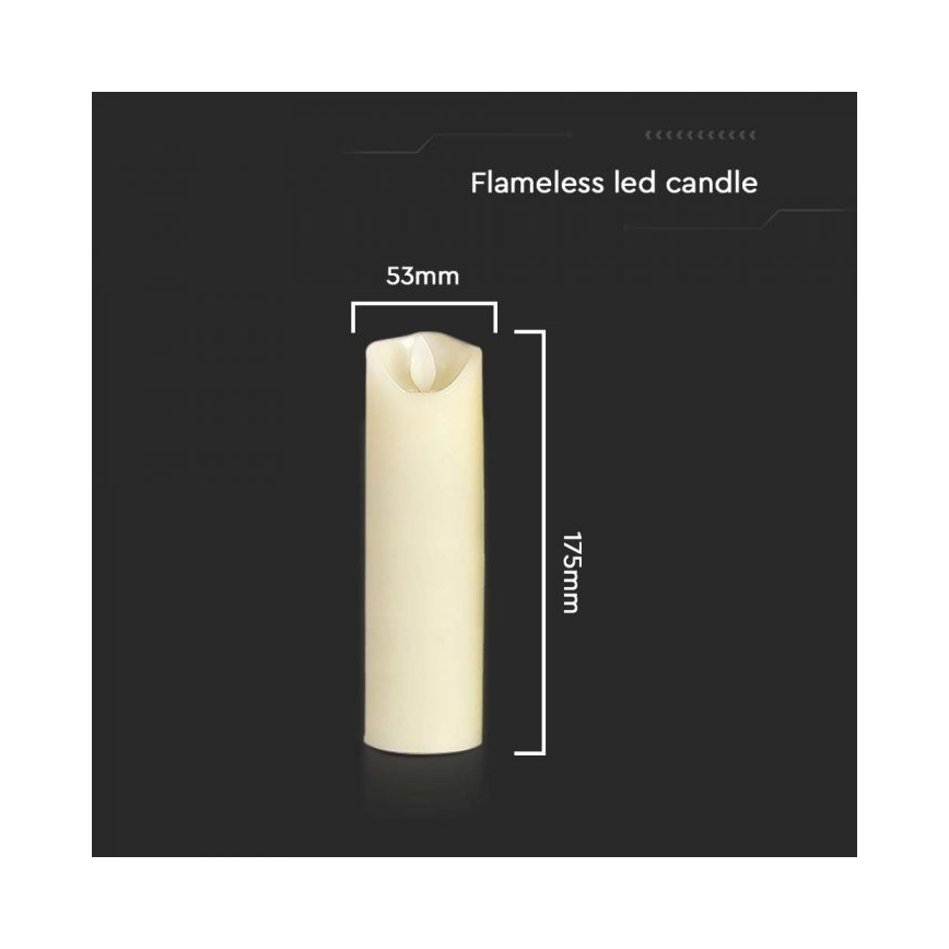 LED Candle LED/2xAA warm white 17,5 cm