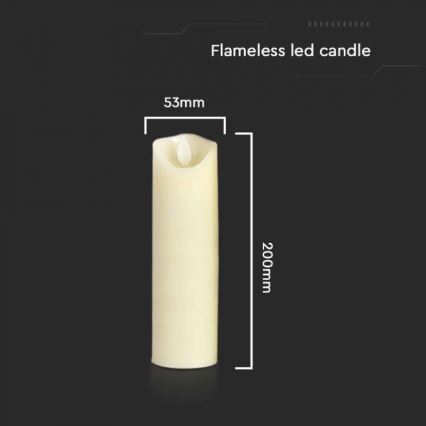 LED Candle LED/2xAA warm white 20 cm